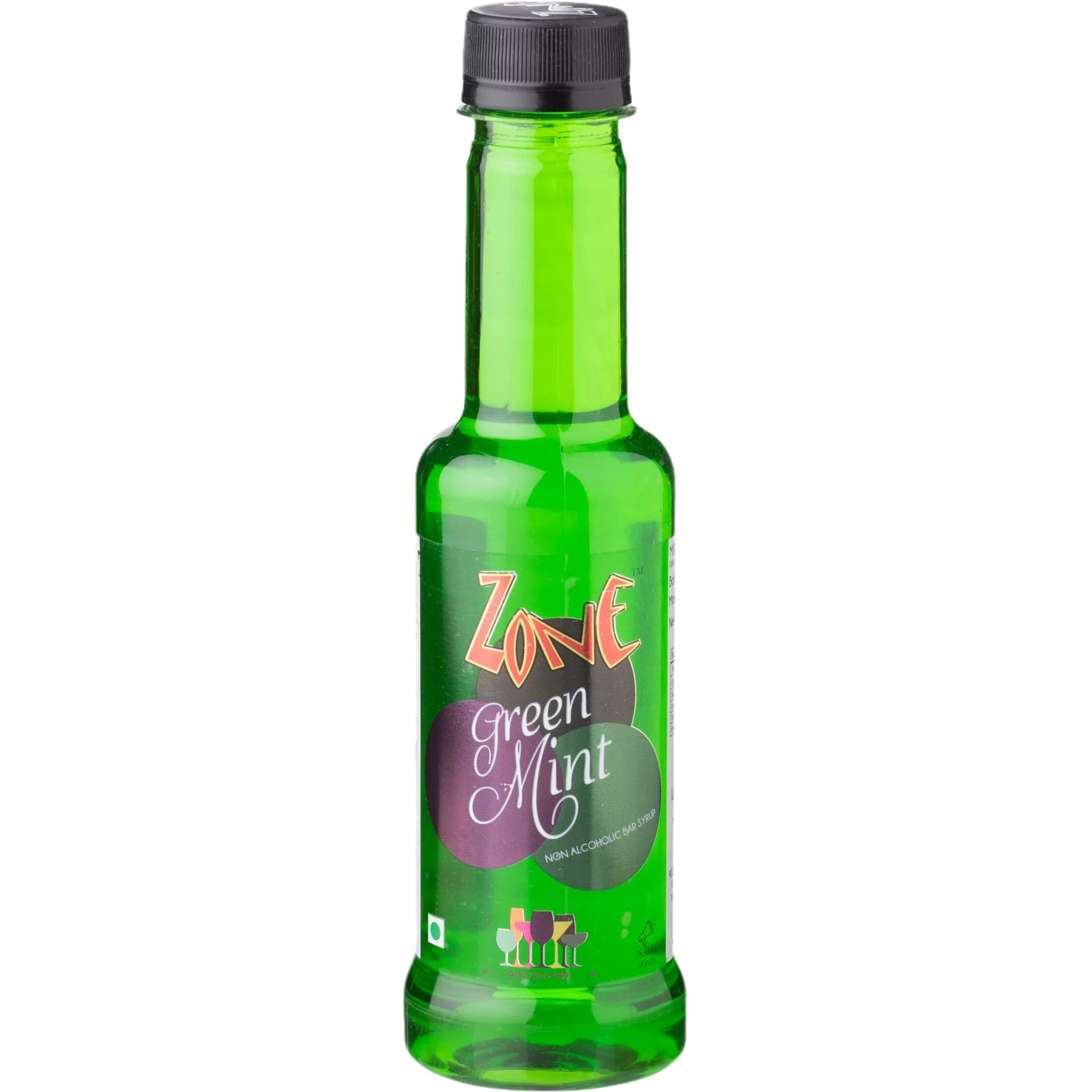 Zone Green Mint 240ml | Pure Green Mint Flavor for Mocktails, Cocktails, Lemonades, Iced Teas & More | 12+ Flavours, Liquid