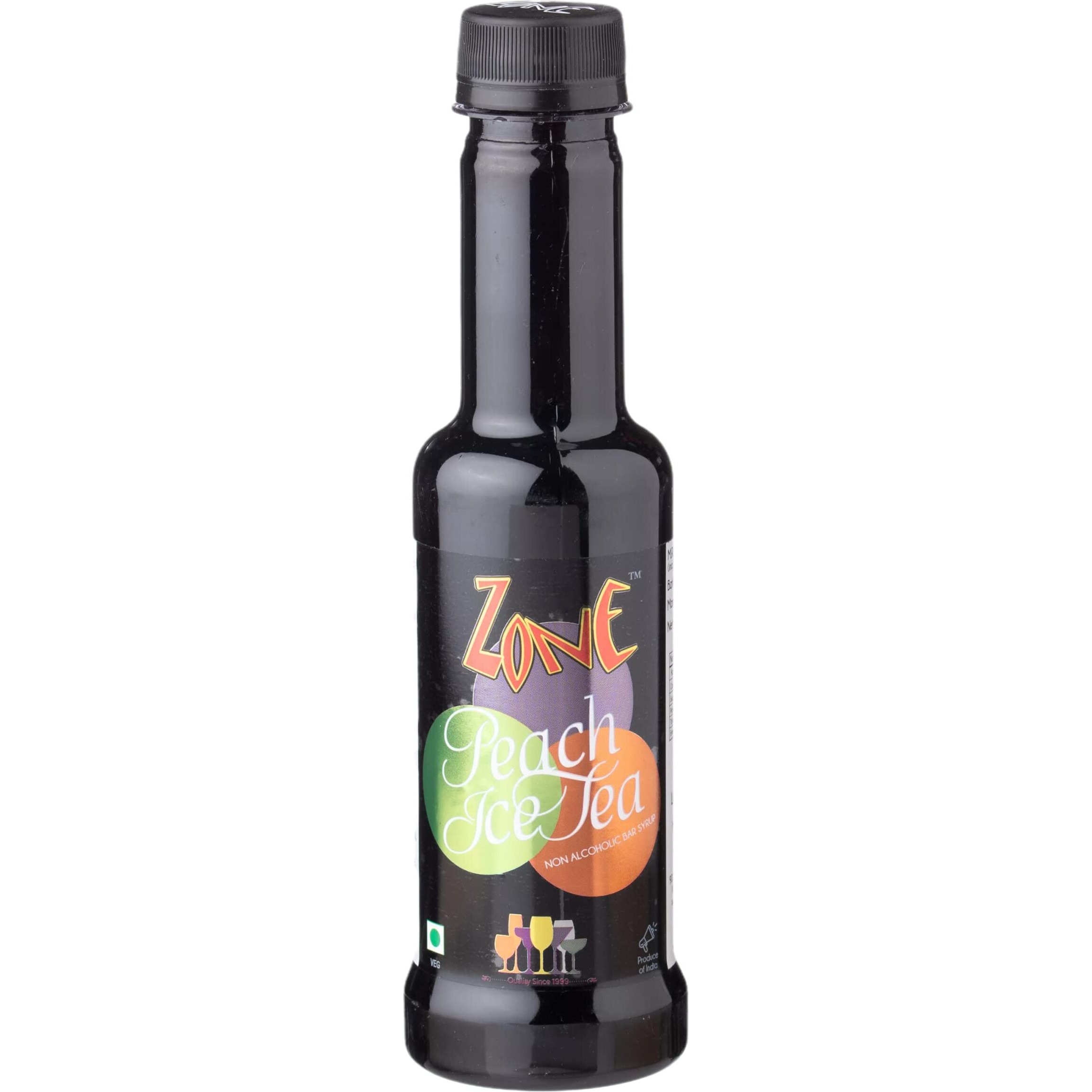 Zone Peach Iced Tea Syrup 240ml | Fresh Natural Flavor for Mocktails, Cocktails, Lemonades, Iced Teas & More | 12+ Flavours