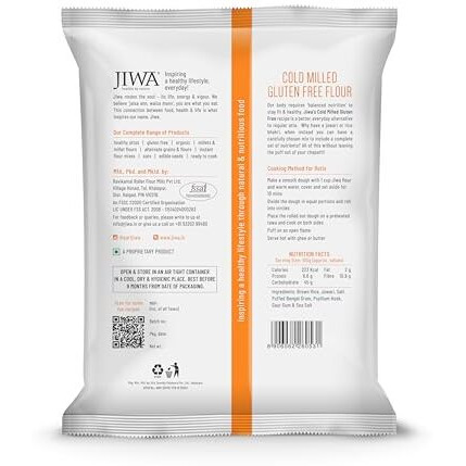 JIWA Cold Milled Gluten Free Multigrain Flour | Soft Fluffy Rotis | 100% Natural Ingredients and Wheat Free | 1 kg