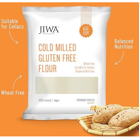 JIWA Cold Milled Gluten Free Multigrain Flour | Soft Fluffy Rotis | 100% Natural Ingredients and Wheat Free | 1 kg