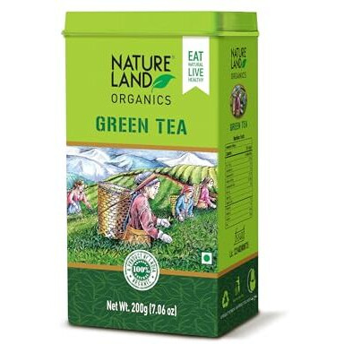 Natureland Organics Green Tea 200 Gm - 100% Organic Loose Leaf Tea