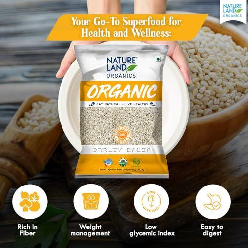 Natureland Organics Barley Dalia 500 Gm - Organic Dalia