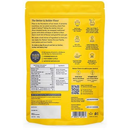 The Better Flour - Protein Rich Chickpea Flour, Healthy Low carb Keto Atta | Gluten-free | Protein Rich | Low Carb | White Chickpea & Millets Flour | Low Glycemic Multipurpose Atta (500 gm)