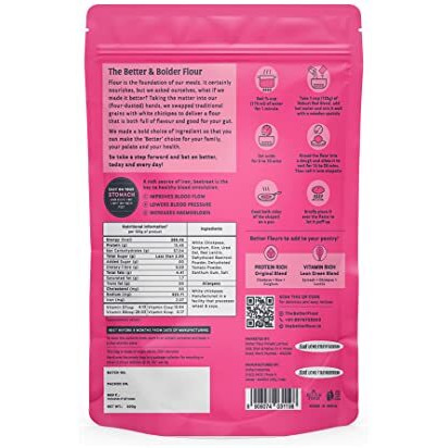 The Better Flour  Iron Rich Beetroot Atta, Healthy Low carb Keto Atta | Gluten-free | Iron Rich | Beetroot, White Chickpea & Millet Flour (500gm)