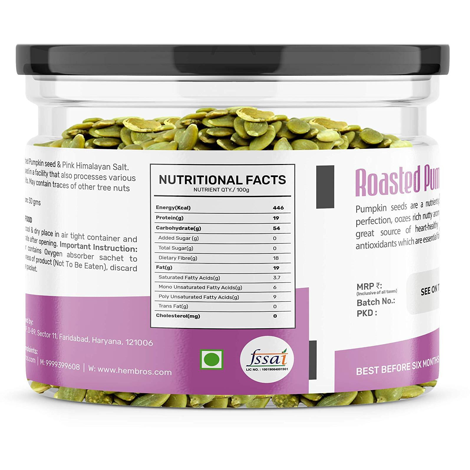 Zucchero Roasted Premium Pumpkin Seed, Lightly Salted, 200g - The Nutrient Powerhouse | Dry Roasting | Oil-Free| Slow baked Seeds