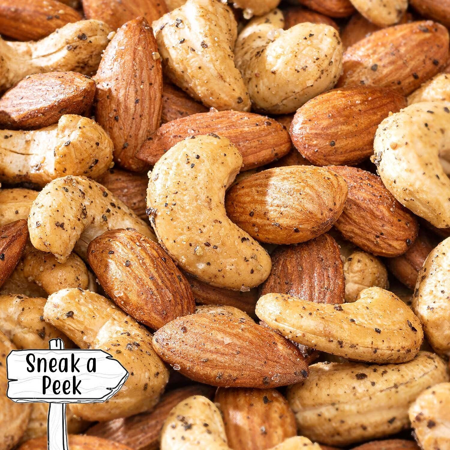 Paper Boat Roasted Mixed Nuts with Wayanad Pepper, Premium Dry Fruit Mix | Almonds & Cashews,1 KG Jar