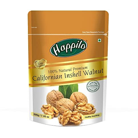 Happilo 100% Natural Californian Inshell Dried Walnut 200g