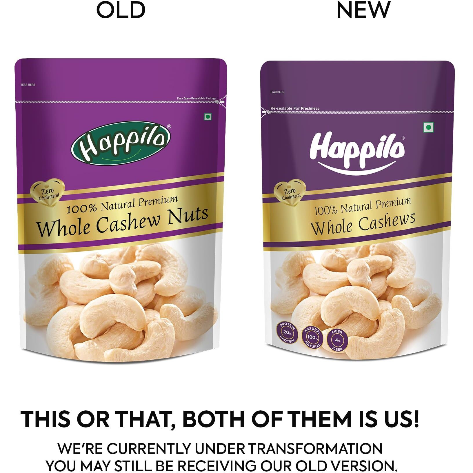 Happilo 100% Natural Premium Whole Cashews, 200 g (Pack of 1)