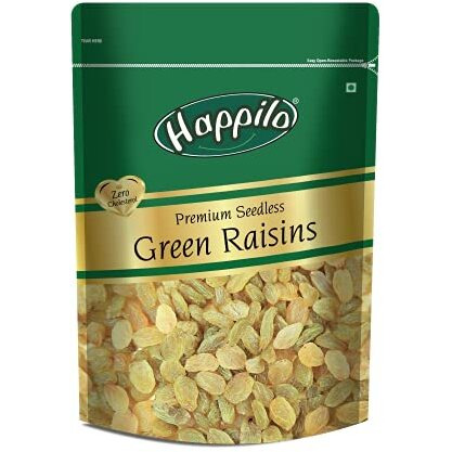 Happilo Premium Seedless Green Raisins 250g | Premium Kishmish/Kismis | Rich in Iron & Vitamin B |