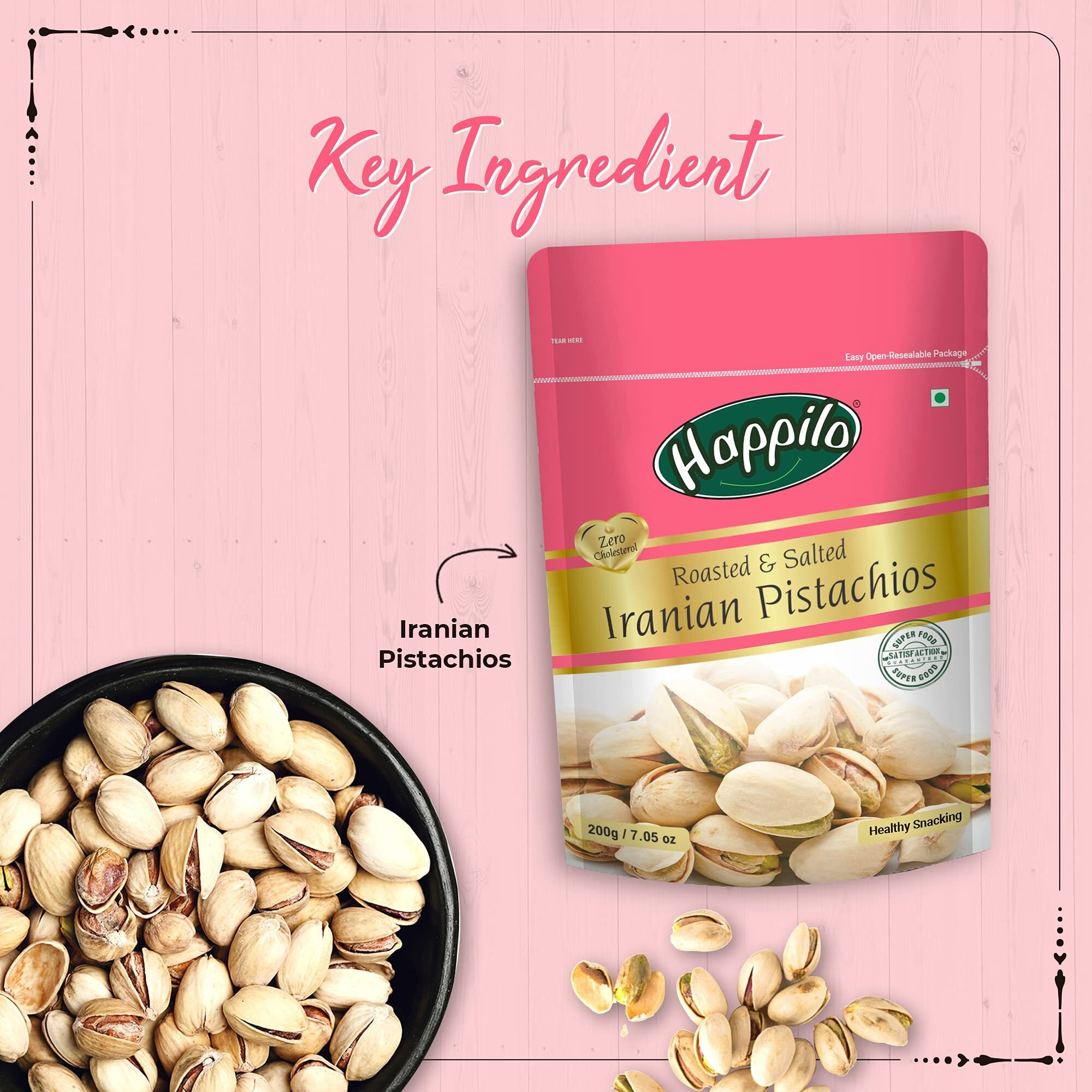 Happilo Premium IR Roasted & Salted Pistachios 200g