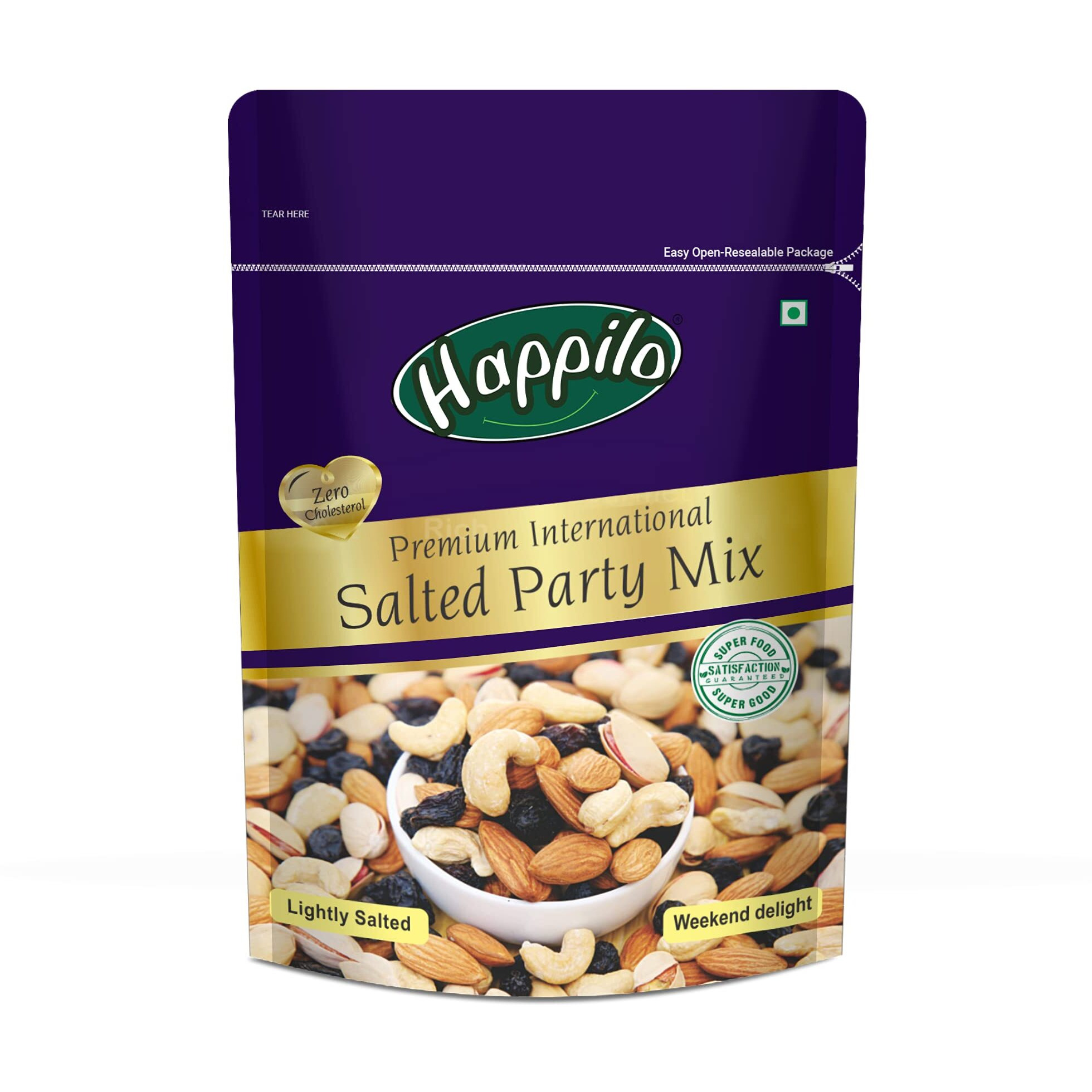 Happilo Premium International Salted Partymix 1kg | Healthy Dry Fruits Snack | Contains Kaju, Kishmish, Badam & Pista | Oven Roasted Nuts | Source of Minerals & Vitamins