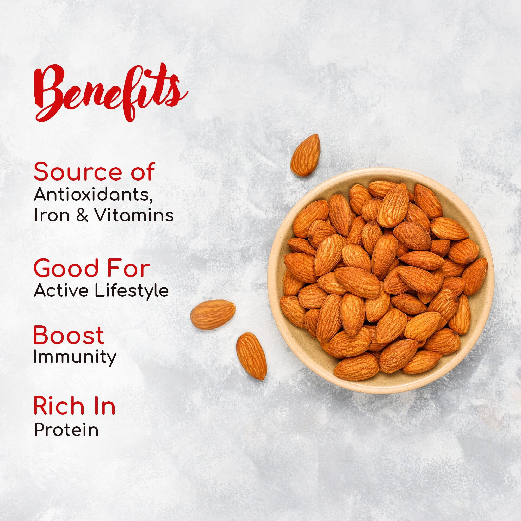 Ziofit Californian Almonds 200g (PACK 2), Raw Badam Dry Fruit, High Protien Snack and Super Healthy Nuts