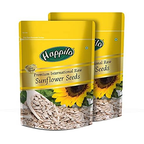 Happilo Premium Raw Sunflower seeds (No shells) 250g (Pack of 2) (8906081123398_Grocery)