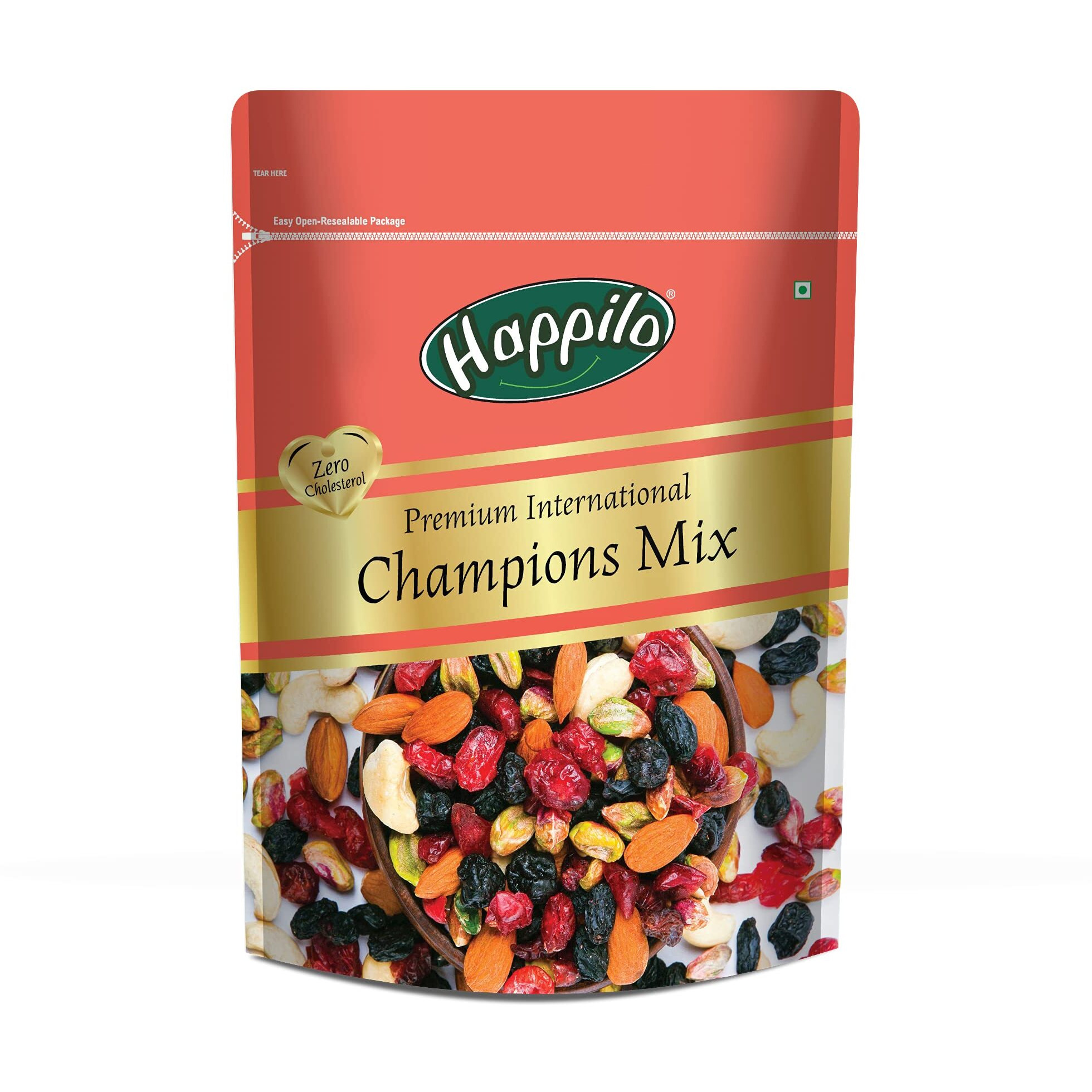 Happilo Premium International Champion Mix, 160 g Cranberries, Blueberries, Cashew, Almonds, Pistachios and Raisins