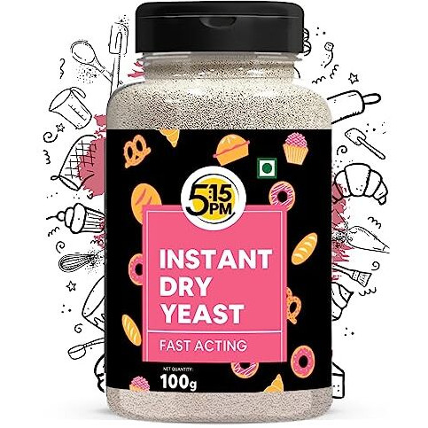 515PM Instant Dry Yeast Powder | Active Dry Yeast for Bread making and Pizza - 100g