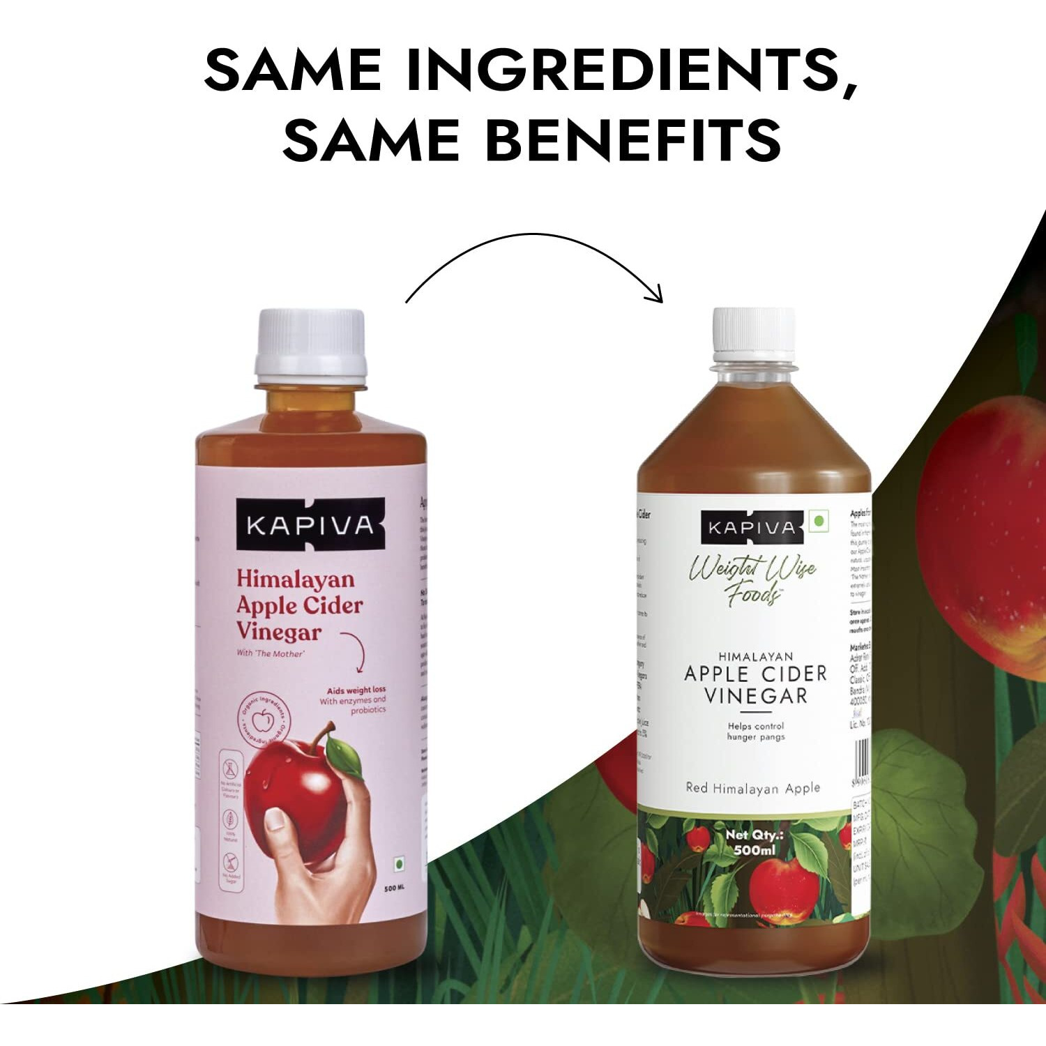 Kapiva Himalayan Apple Cider Vinegar with Mother Vinegar 500ml