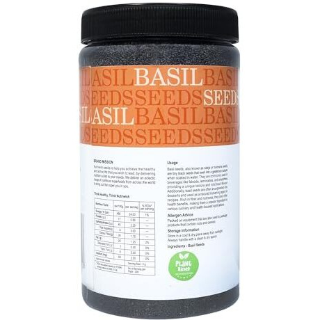 Nutriwish Basil Seeds, 2 Kg | Sabja Seed | Tulsi Beej | Tukmariya |