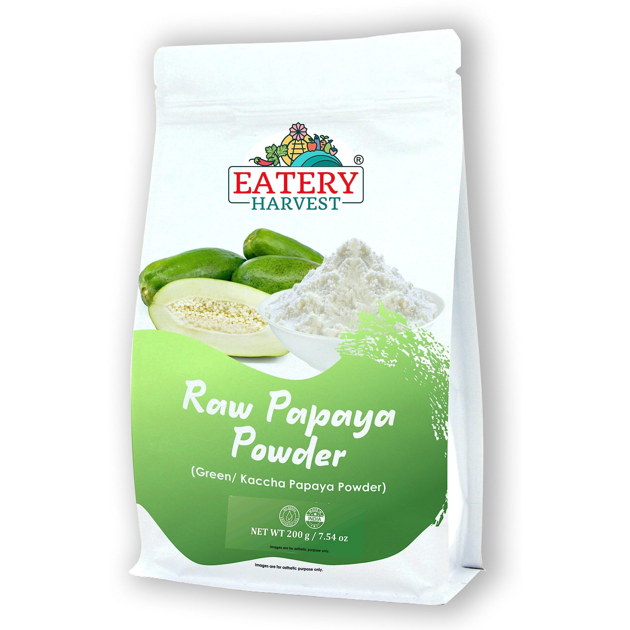 SAIPRO Raw Papaya Powder, 200 Gm, Unripe kaccha Papaya Powder| Useful for Food| Great Tenderizer, Meat & Kofta Softner, Natural ,Veg Gluten Free