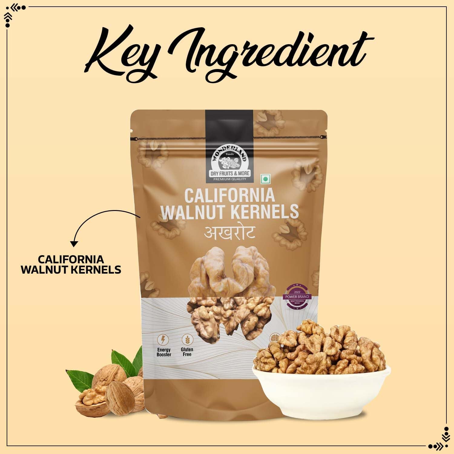 WONDERLAND FOODS Dry Fruits I California Walnut Kernels (Akhrot Giri) I 500g Pouch