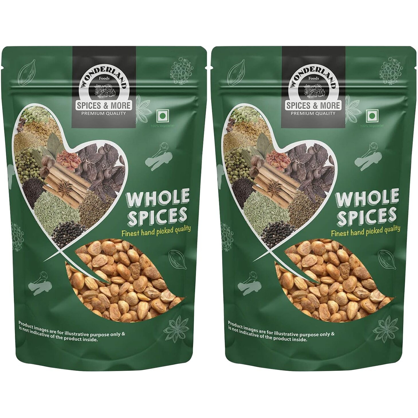 Wonderland Foods Chironji 500g Pack of 2 (250g Each) Almondette Seeds, Almondette Kernels, Charoli, Chiraunji