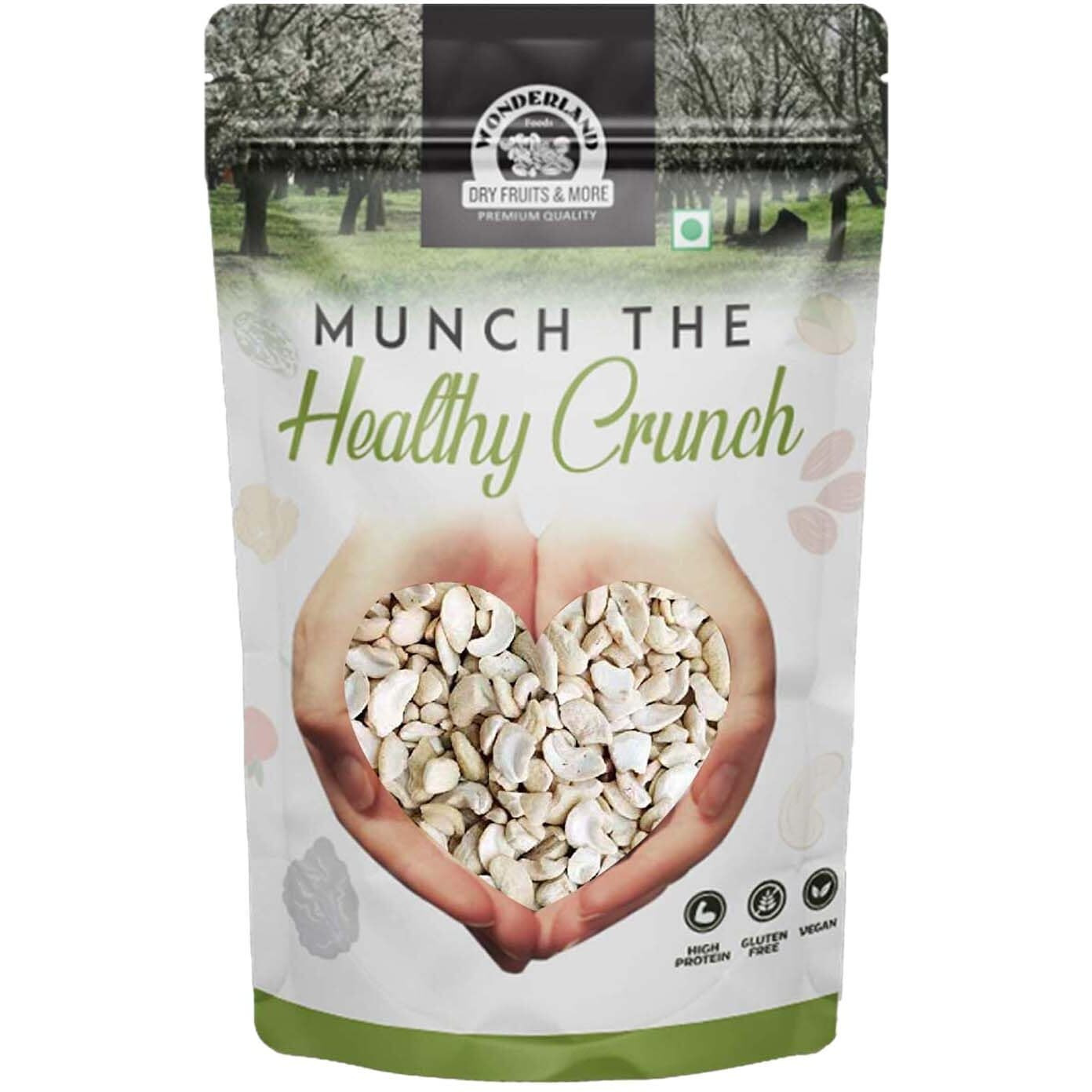 WONDERLAND FOODS Small Piece Broken Cashew (Kaju Tukda) 450g Pouch
