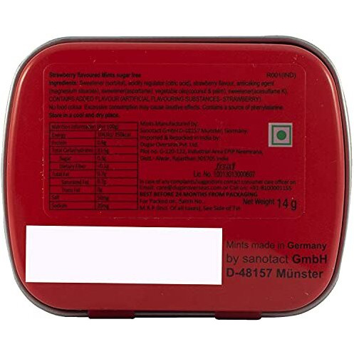 Impact Mints Sugar Free Mints Strawberry 14g - Pack of 3, 42 g
