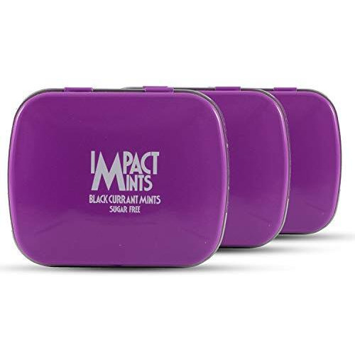 Impact Mints Products Sugar Free Black Currant Mints - Pack Of 3, 42 Gm