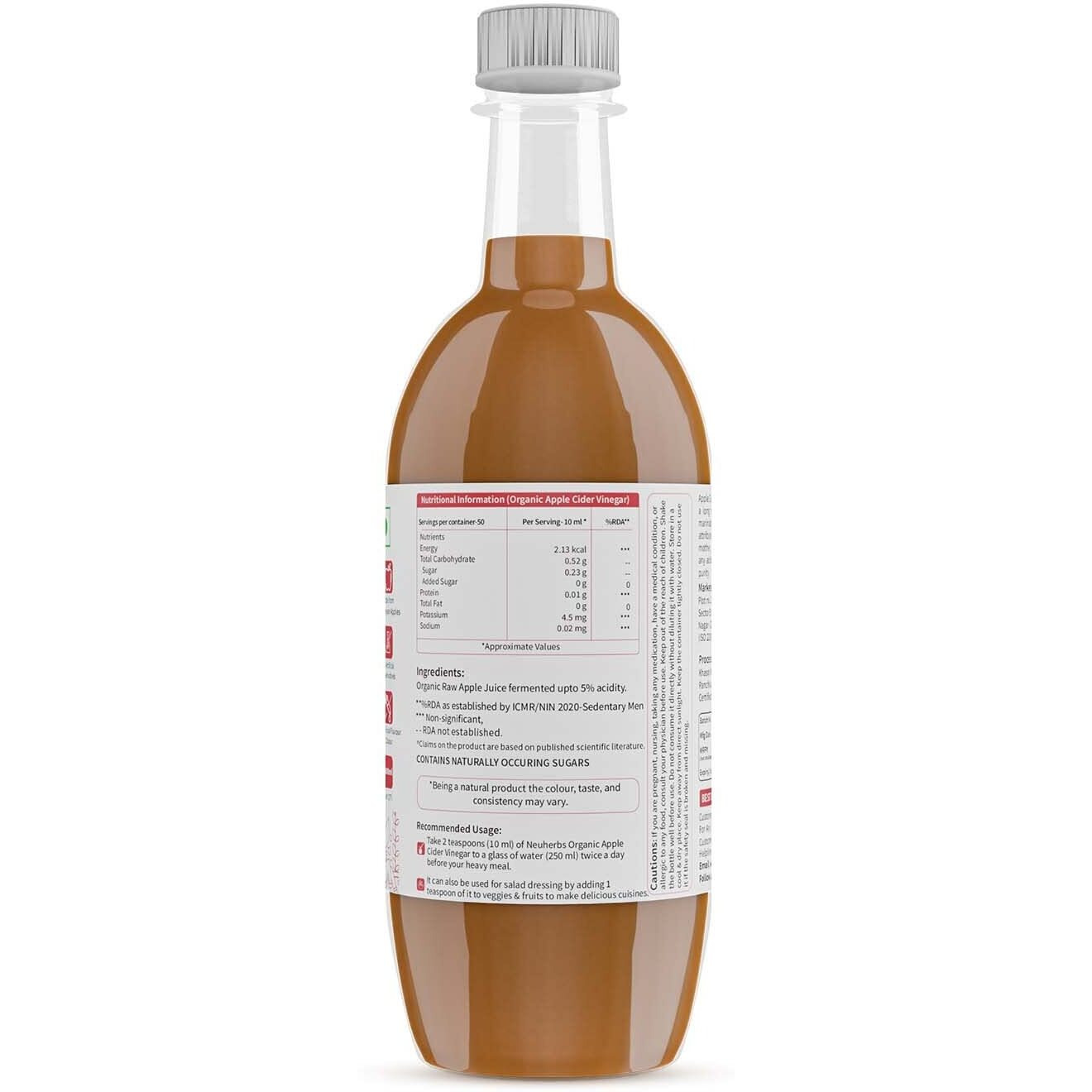 Neuherbs Organic Apple Cider Vinegar With Mother 500 ml