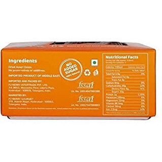 Flyberry Gourmet Ameri Dates (Khajoor/Khajur) 500g | 100% Natural | Rich in Calcium, Iron and Potassium | Instant Energy