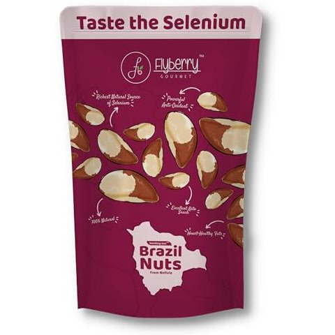 Flyberry Gourmet Jumbo Brazil Nuts, 100g | 100% Natural | Imported from Bolivia| Rich in Iron| Best for Cholesterol