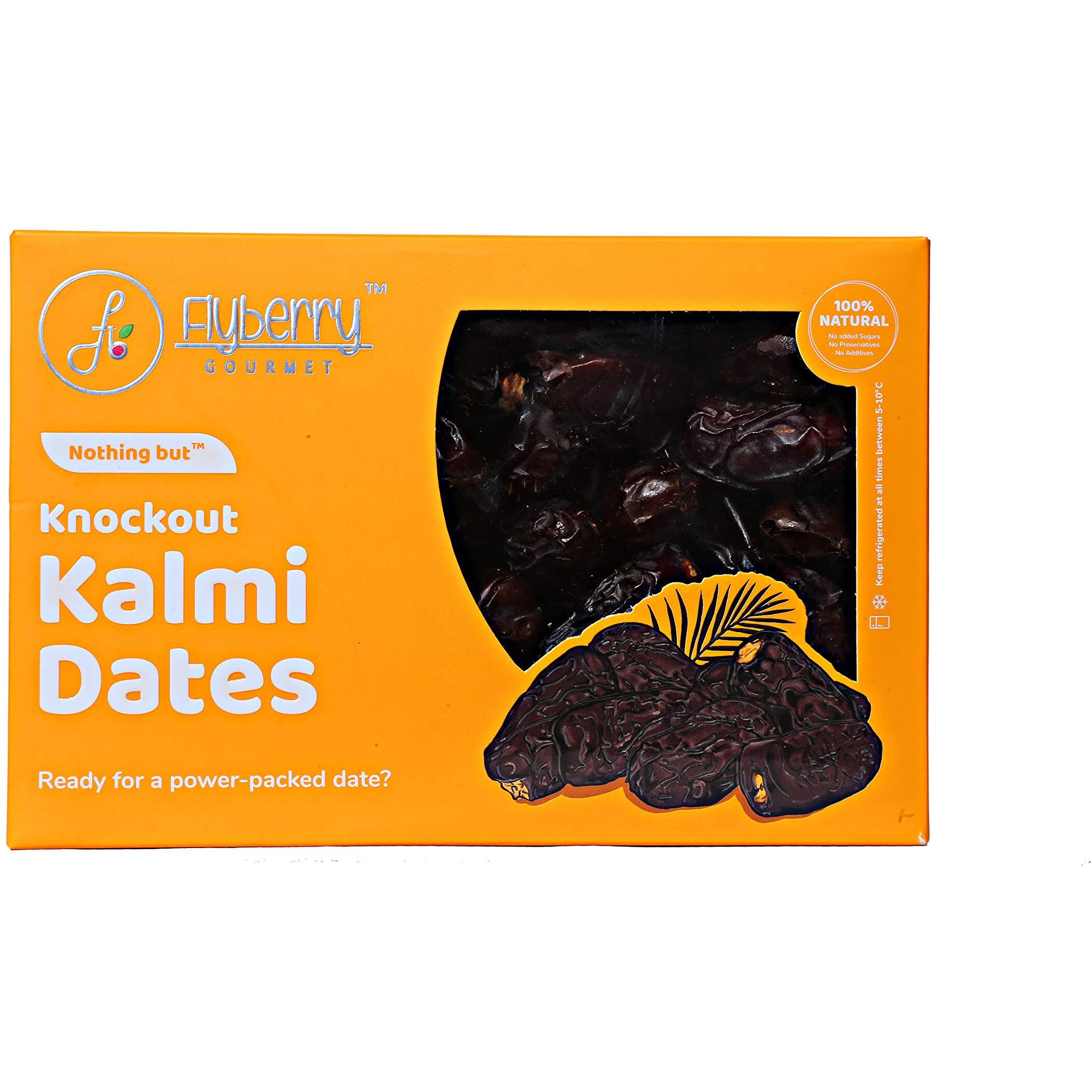 Flyberry Gourmet Kalmi Dates (Khajoor/Khajur) 400g | 100% Natural | Rich in Calcium, Iron and Potassium | Instant Energy