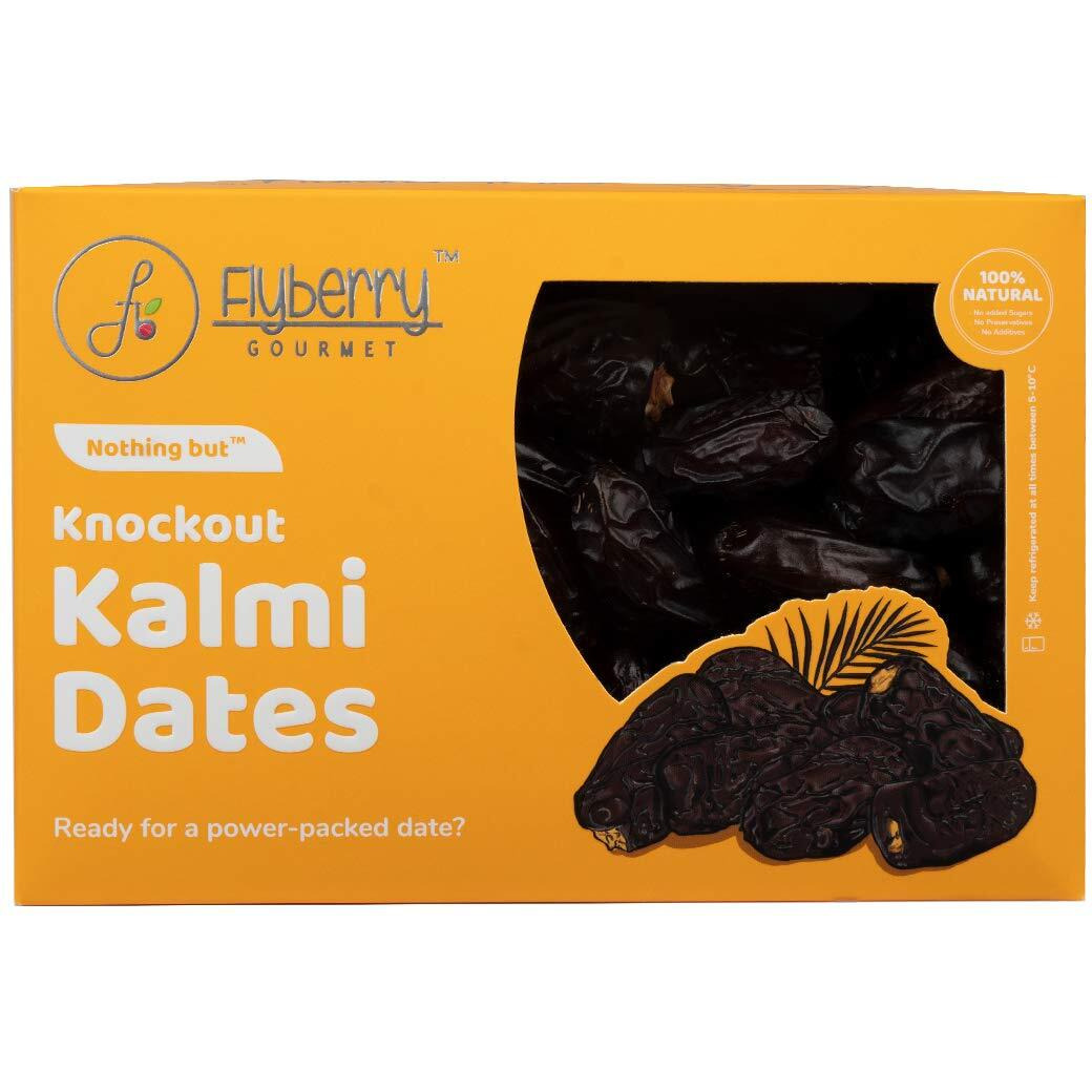Flyberry Gourmet Kalmi Dates (Khajoor/Khajur) 800g | 100% Natural | Rich in Calcium, Iron and Potassium | Instant Energy