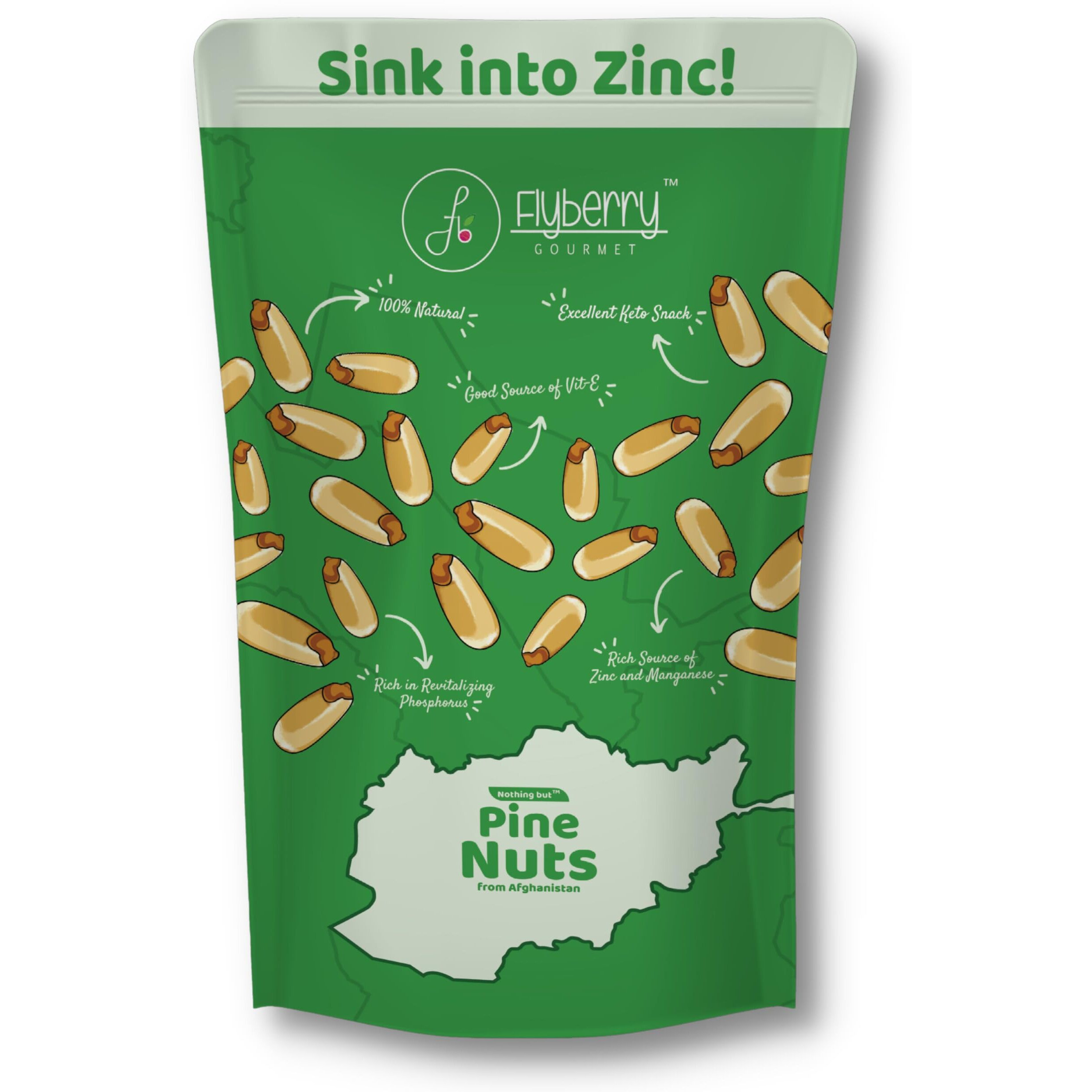Flyberry Gourmet Pine Nuts, 50g