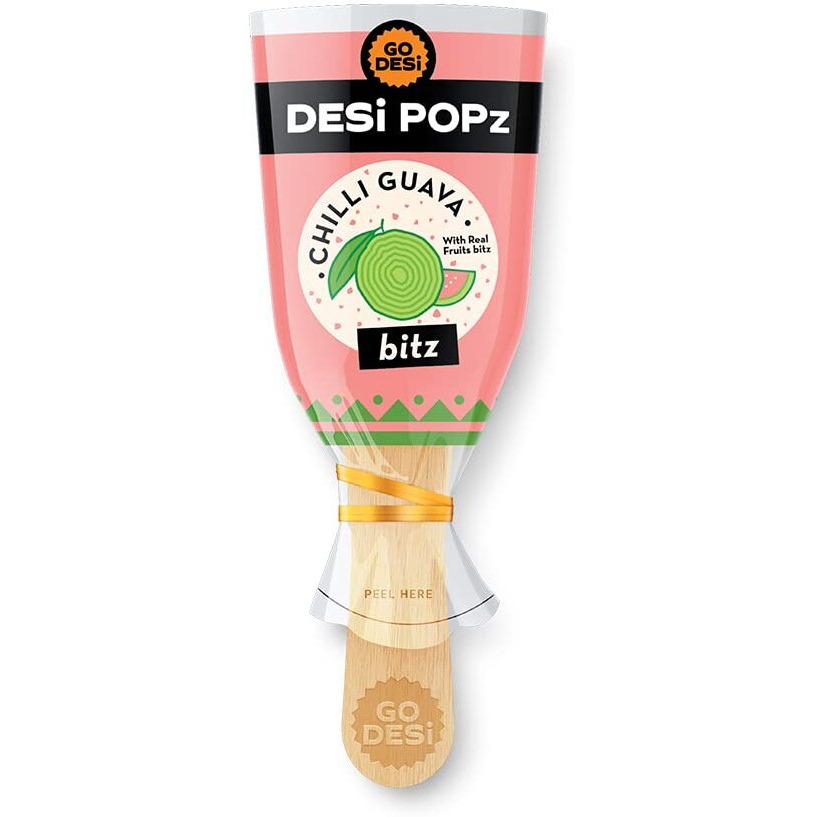 GO DESi POPz with Bitz | Chilli Guava | 50 Pcs | Fruit Snacks, 400 gm