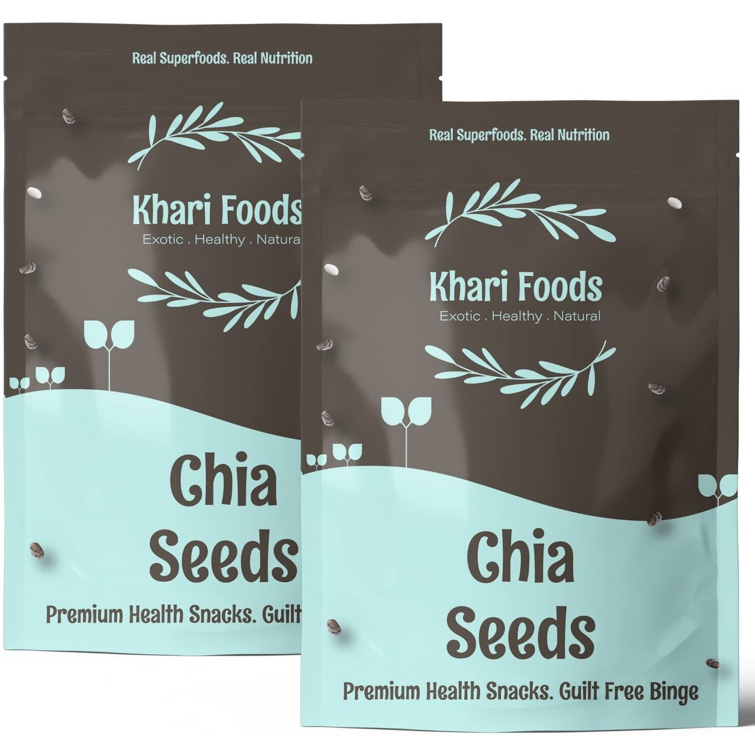 Khari Foods Chia Seeds For Weight Loss, Rich in Calcium Protein Fibre, Healthy Seeds for Eating, Diet Food (Chia Seeds, 400g)