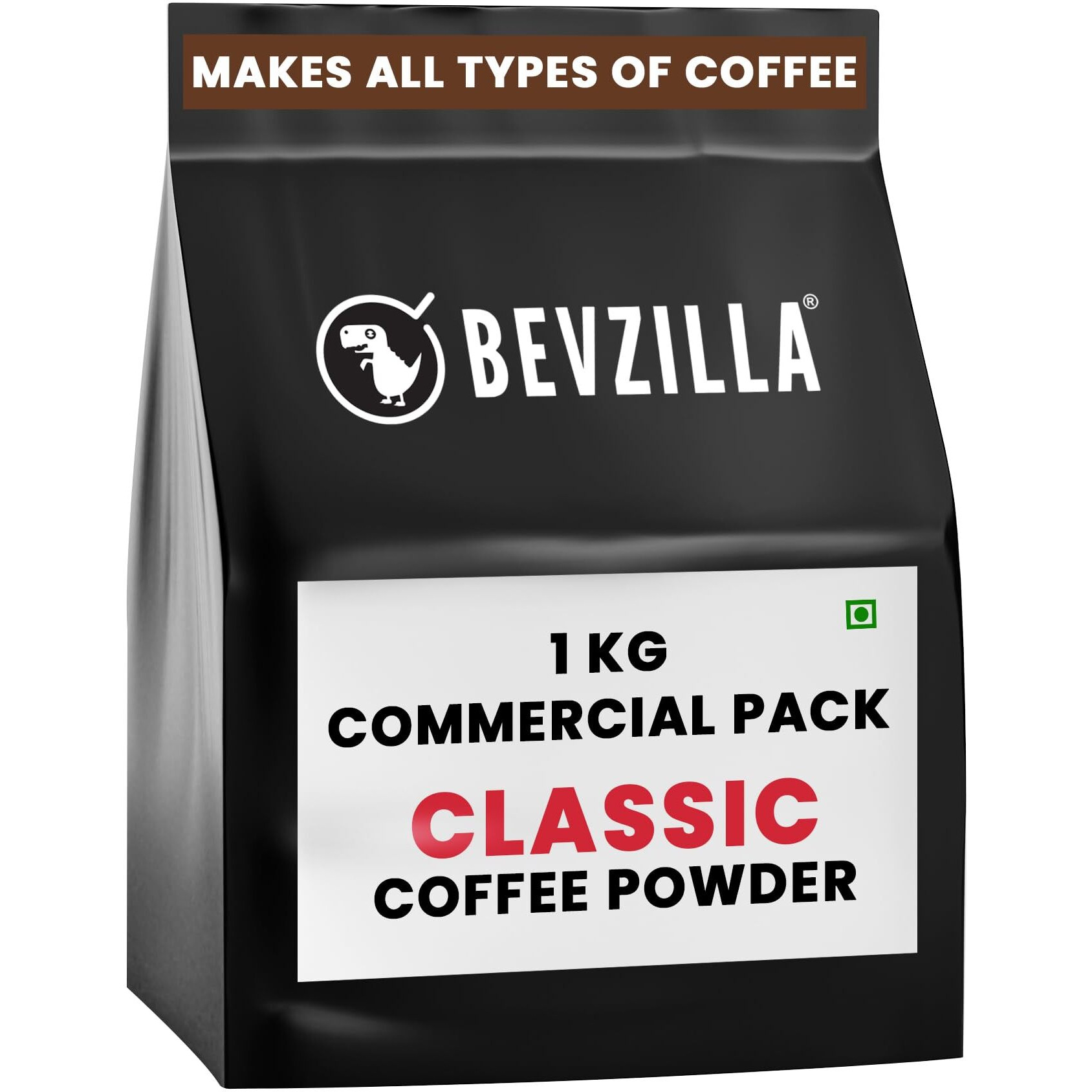 Bevzilla 1kg Classic Instant Coffee Powder | Makes 500 Cups | Made For HoReCa