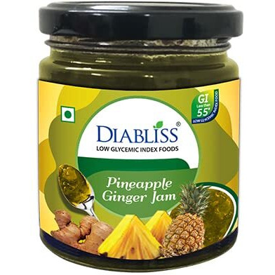DiaBliss Diabetic Friendly Mixed Fruit Jam 225g Low Glycemic Index(GI) Sugar Free Alternative (Pineapple Ginger Jam)