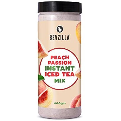 Bevzilla Peach Passion Instant Iced Tea Mix - 400 Grams | Perfect For Summers| Refreshing| Instant