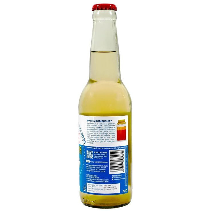 Tribe Kombucha | Weight Management - Detox - Antioxidant | Naturally Sparkling Probiotic Herbal Tea |Secret Recipes with Ginger & Lemon | Gut Friendly | Gluten free | Ginerade | Pack of 7 |210 ML
