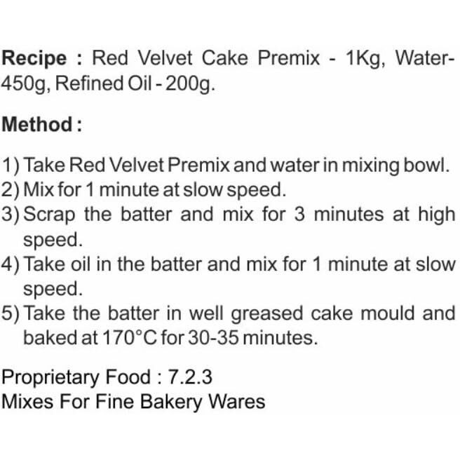 Bakersveggie Eggless Cake Premix, 1Kg (Vanilla Fruit Cake Premix)