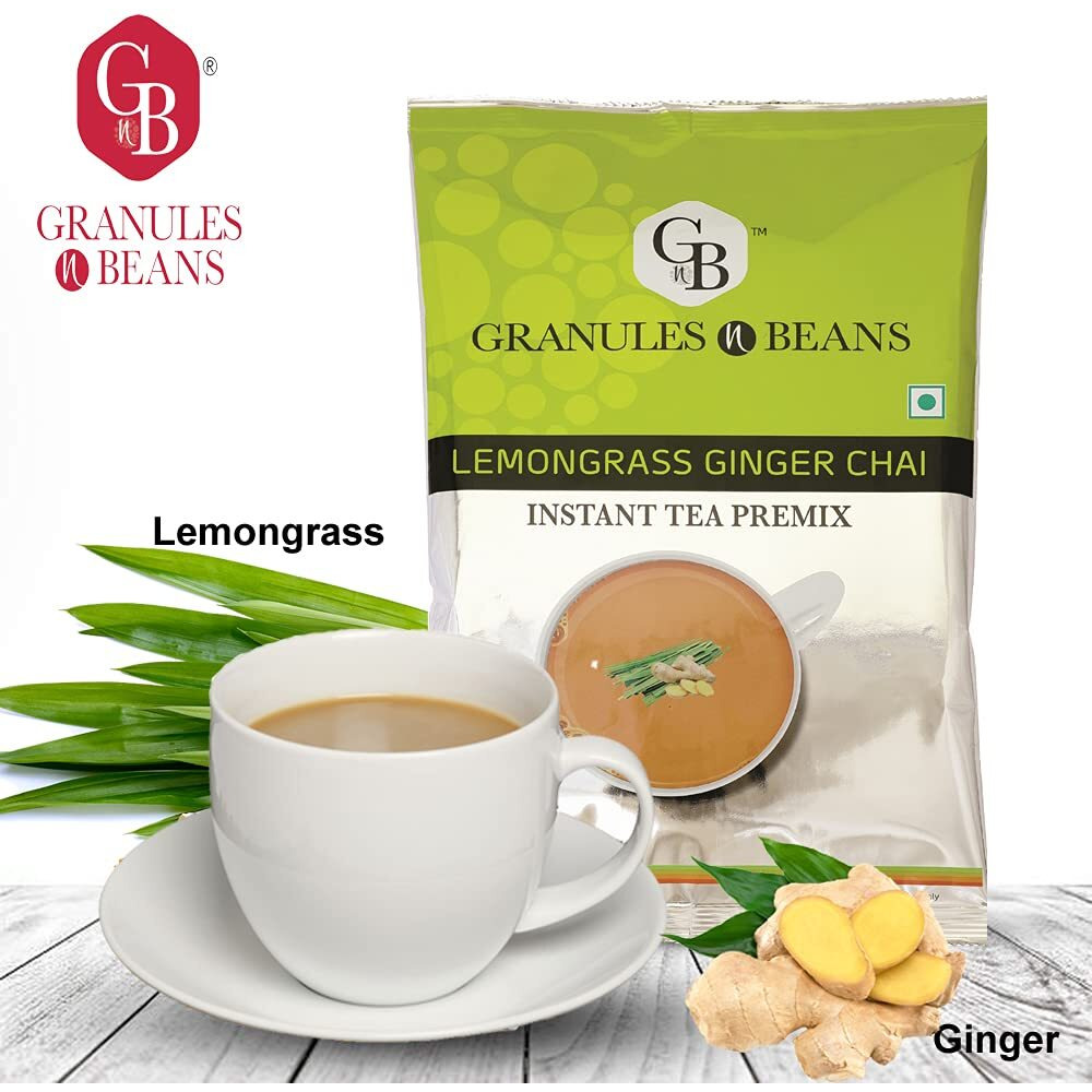 GnB GRANULES n BEANS Lemongrass Ginger Instant Tea Premix - 1Kg