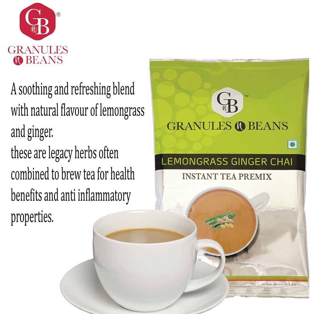 GnB GRANULES n BEANS Lemongrass Ginger Instant Tea Premix - 1Kg