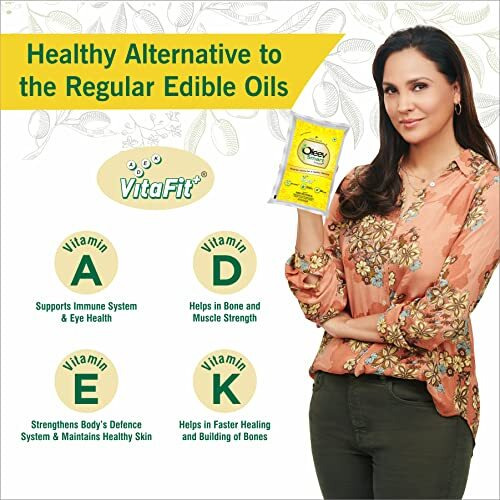 Oleev Smart Oil, Fortified with VIT A, D, E and K, 1L Pouch