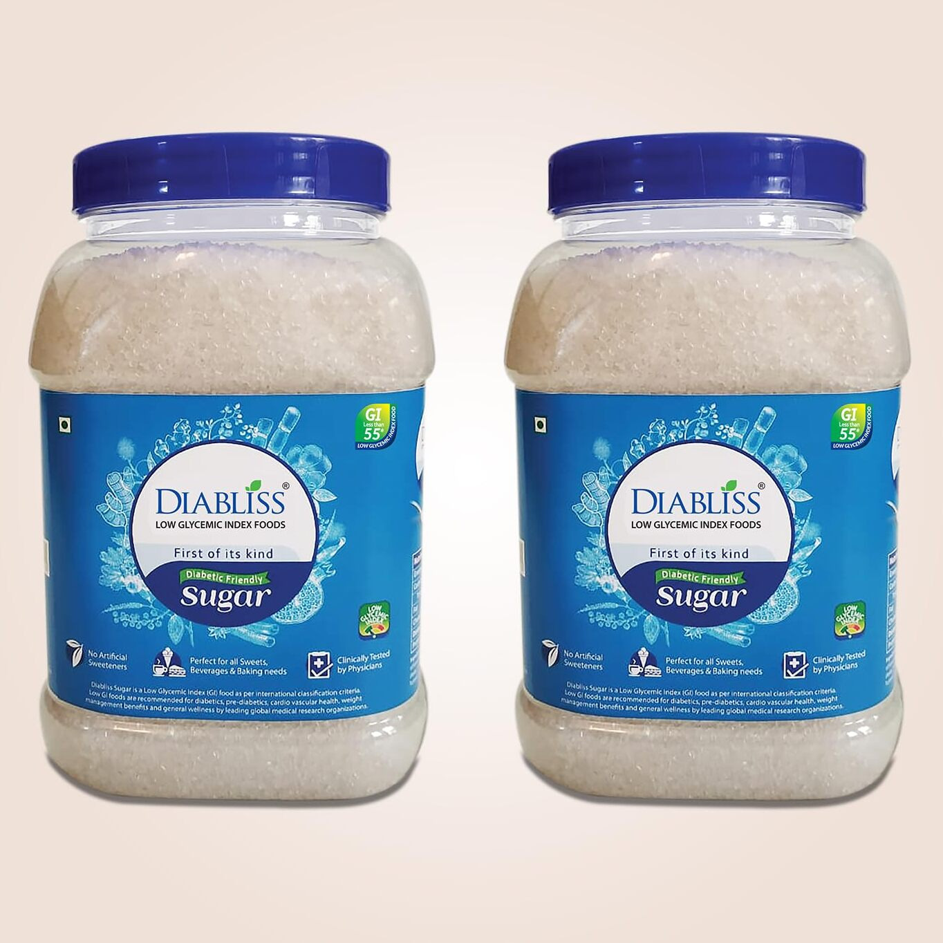 Diabliss Diabetic Friendly Herbal Cane Sugar-Free From Chemicals/Artificial Sweeteners-Low Glycemic Index (Gi) Diet-Clinically Tested Healthy Natural Substitute For Diabetes/Blood Glucose Management