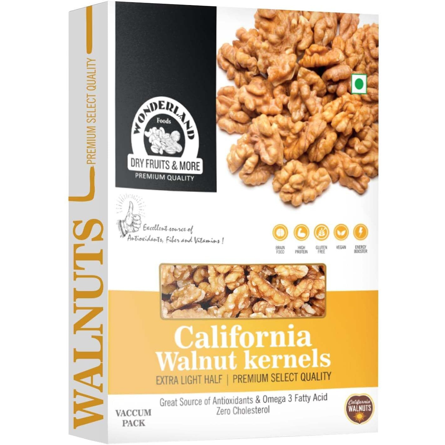 WONDERLAND FOODS Dry Fruits | California Walnut Kernels (Akhrot Giri) | 200g Box