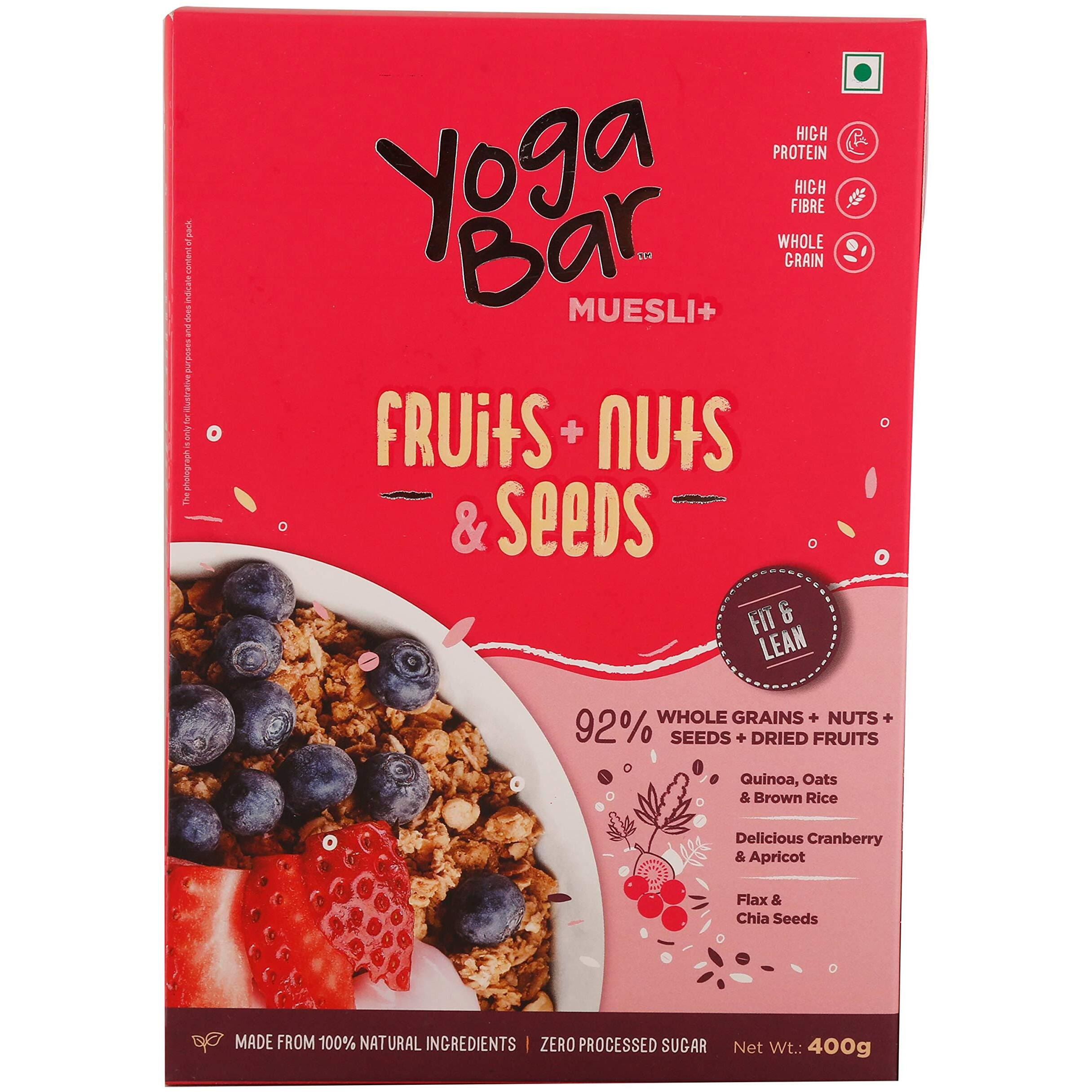 Yogabar Muesli - Fruits, Nuts & Seeds, 400G