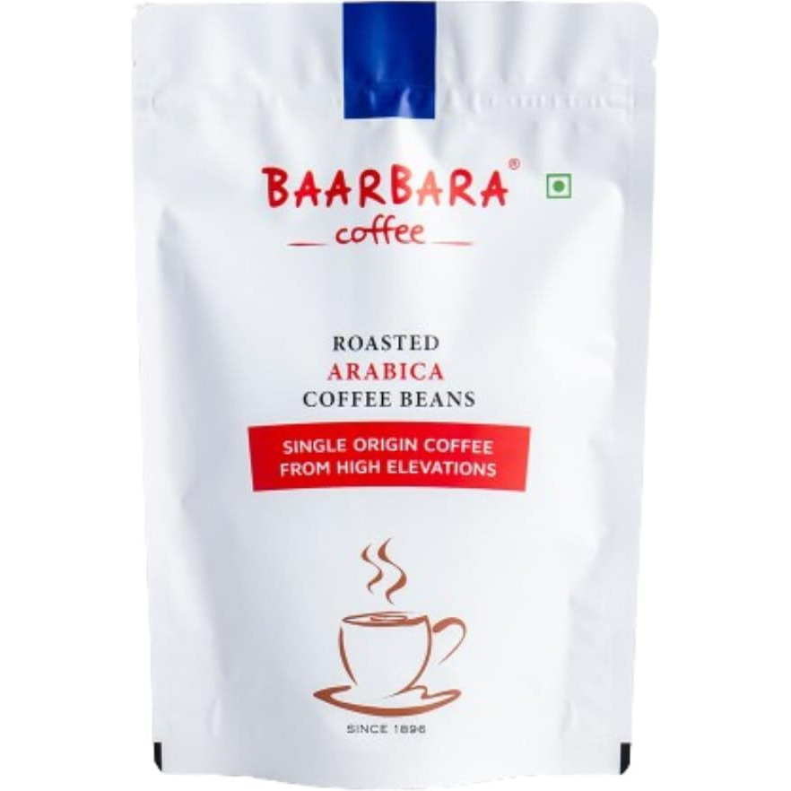Baarbara Coffee | 100% Roasted Arabica Coffee Beans | From Chikmagalur Farms Since 1896 (250 GMS)