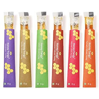 Honey Twigs Tasterz Honey Combo Pack Himalayan Multiflora, Natural Litchi, Cinnamon, Vanilla, Lemon and Turmeric Infused Honey  3 Sachets x 6 flavors | 100% Natural & Traceable Source No Added Sugar