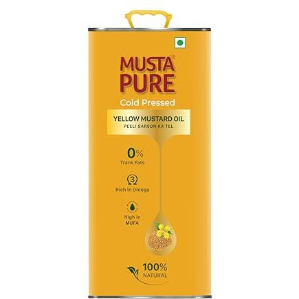 Musta Pure COLD PRESSED YELLOW MUSTARD OIL TIN 5L