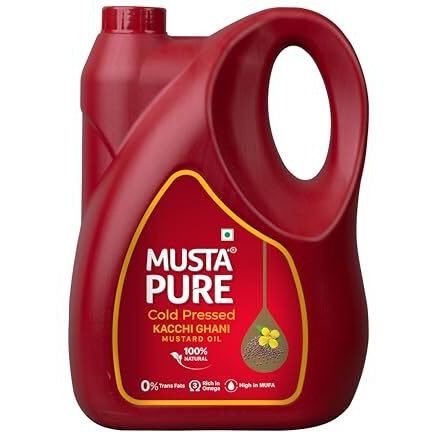 Musta Pure Cold Pressed Kachi Ghani Mustard Oil Jar 5L